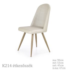 K214 étkezőszék sötét krém - méztölgy
