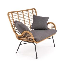 Ikaro XL rattan kerti kanapé - szürke
