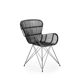 K-335 étkezőszék fekete rattan