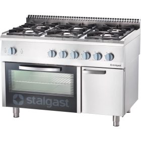 gáztűzhely, 6 égős, gázsütővel, 36,5+5 kW, G20