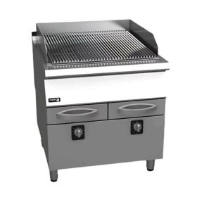   Fagor kétzónás álló elektromos grillsütő, inox kivitelben