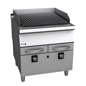   Fagor kétzónás szabadon álló gázüzemű grillsütő, inox kivitelben