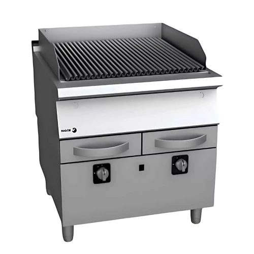 Fagor kétzónás szabadon álló gázüzemű grillsütő, inox kivitelben