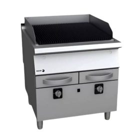   Fagor kétzónás szabadon álló gázüzemű grillsütő, lágyacél kivitelben