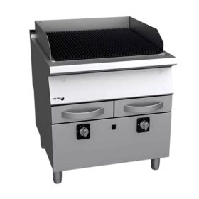   Fagor kétzónás álló gázüzemű grillsütő, inox kivitelben