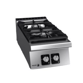   Fagor kétzónás asztali gázüzemű tűzhely, nagy teljesítményű égőkkel (8 kW + 10,2 kW), 18,2 kW