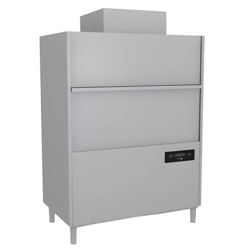Fagor feketeedény-mosogatógép, 132 × 70 cm-es kosárral, 85 cm-es belmagassággal, energia-visszanyerő rendszerrel, 15,9 kW