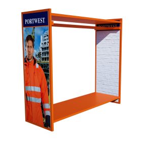   Portwest Nagy, szabadonálló padlóállvány H 1.5m x Sz 1.5m x M 1.4m