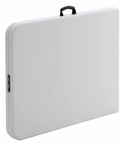 Téglalap alakú kerti vendéglátóasztal bőröndben 180x74cm fehér Eco