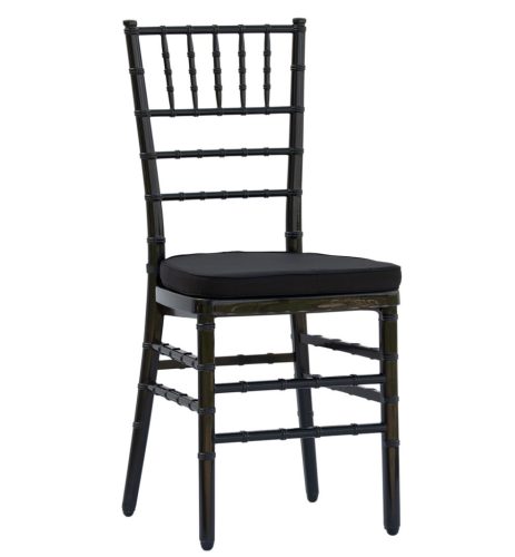 Textil párna 40x40cm Chiavari székhez - fekete