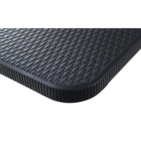Rattan kerti vendéglátó szett - 180 cm-es asztal + 2 pad
