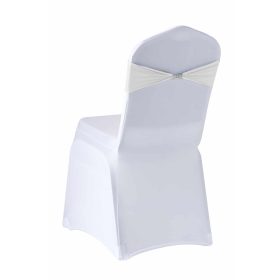 Rugalmas székdísz – fehér
