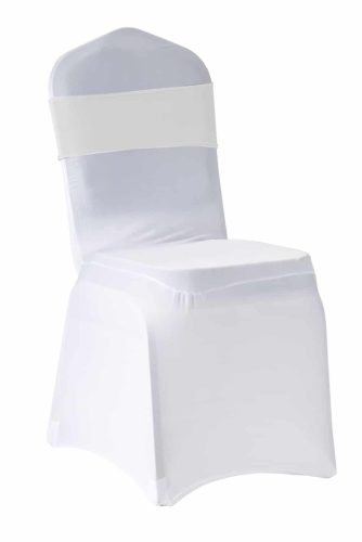 Rugalmas székdísz – fehér