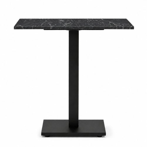 Patio kávézóasztal, HPL asztallap, 68x68 cm, fekete – nero portoro