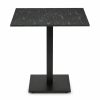 Patio kávézóasztal, HPL asztallap, 68x68 cm, fekete – nero portoro