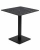 Patio kávézóasztal, HPL asztallap, 68x68 cm, fekete – nero portoro