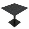 Patio kávézóasztal, HPL asztallap, 68x68 cm, fekete – nero portoro