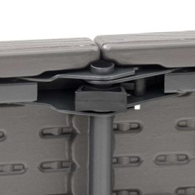   Kertasztal, téglalap alakú, bőrönd, 180x76cm, grafitbarna