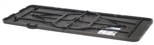 Kertasztal, téglalap alakú, bőrönd, 180x76cm, grafitbarna