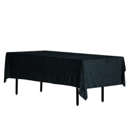 Téglalap alakú fekete bársony terítő 280x160cm