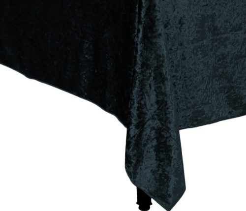 Téglalap alakú fekete bársony terítő 280x160cm
