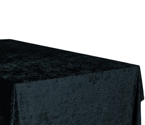 Téglalap alakú fekete bársony terítő 280x160cm