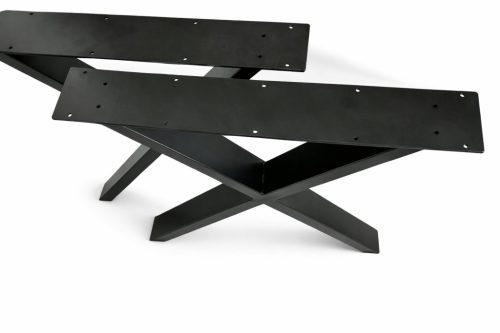 70x56 cm-es fém lábak X alakú loft stílusú íróasztalhoz – 2 db