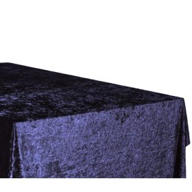 Sötétkék téglalap alakú bársony terítő 280x160cm