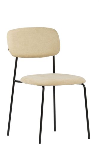 Uno skandináv stílusú kárpitozott szék - krémszínű