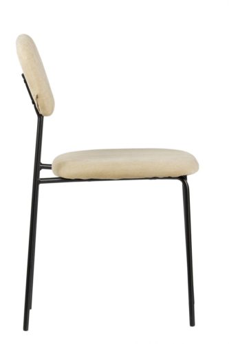 Uno skandináv stílusú kárpitozott szék - krémszínű