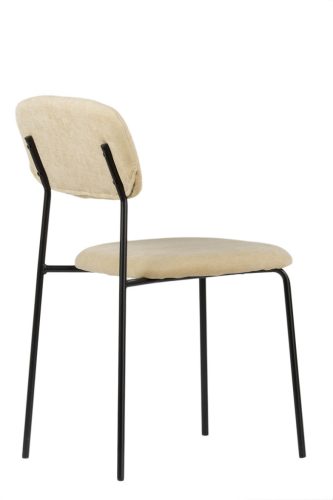 Uno skandináv stílusú kárpitozott szék - krémszínű