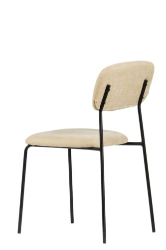 Uno skandináv stílusú kárpitozott szék - krémszínű