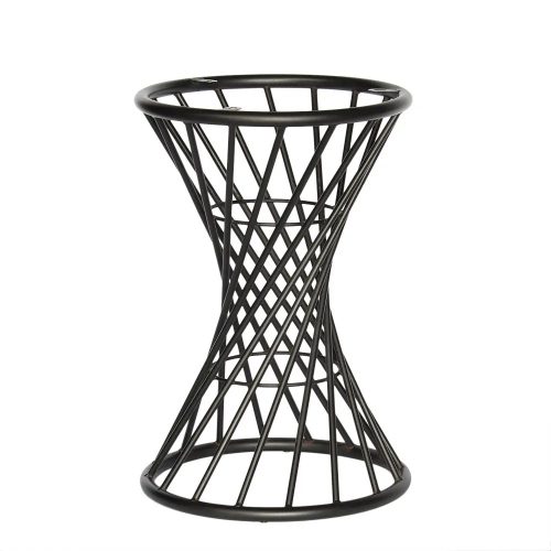 Loft stílusú, kör alakú, áttört dohányzóasztal, átmérő 68 cm