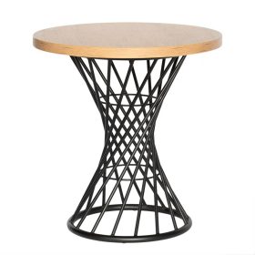   Loft kávézóasztal, kerek, áttört, 68 cm átmérőjű, lancelot tölgyfa