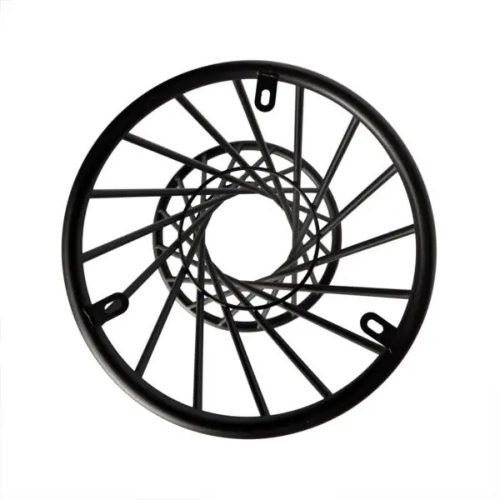 Loft kávézóasztal, kerek, áttört, 68 cm átmérőjű, lancelot tölgyfa