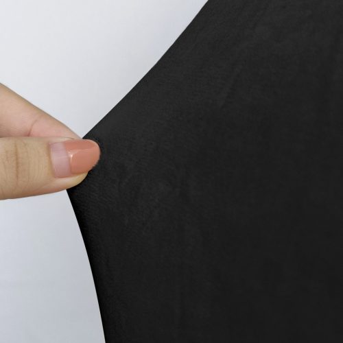 Univerzális bársony székhuzat, elasztikus, fekete