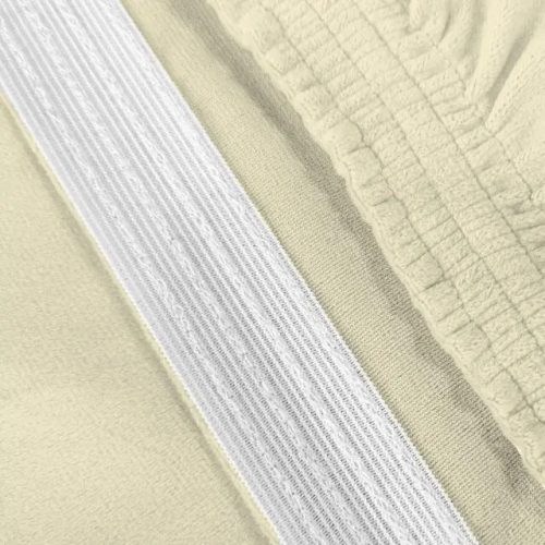 Rugalmas, univerzális, bézs színű bársony székhuzat