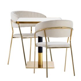   Arany ARP608 bárasztal 70x70cm fehér + 2 Glamour székszett