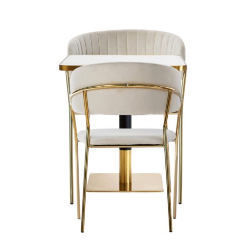 Arany ARP608 bárasztal 70x70cm fehér + 2 Glamour székszett