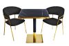 Arany ARP608 bárasztal 70x70cm fekete + 2 fekete Glamour székszett