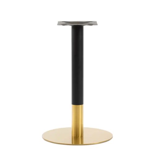 Asztalláb, fekete és arany színű, kerek lábbal ARP609