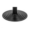 Fekete, matt, kerek, lépcsőzetes lábazat kávézóasztalhoz ARP0610