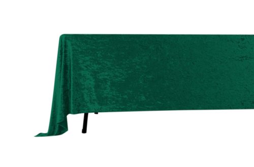 Téglalap alakú zöld bársony terítő 280x160cm Bársony