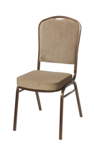 Kárpitozott bankett konferenciaszék 20x20x1.0cm - barna bársony