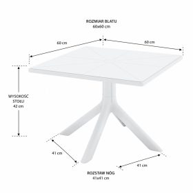 Solo Mini gyermekasztal 60x60 cm – fehér
