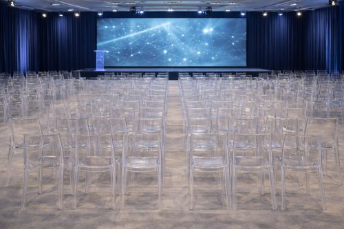 REST átlátszó konferenciaszék irodába – modern, PET műanyag, könnyen tisztítható