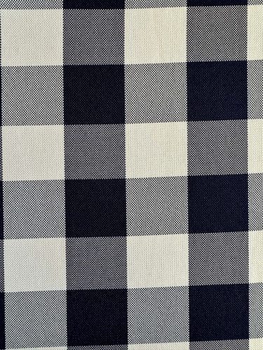 „Olasz kockás” asztalterítő, 240×160 cm, fehér-kék