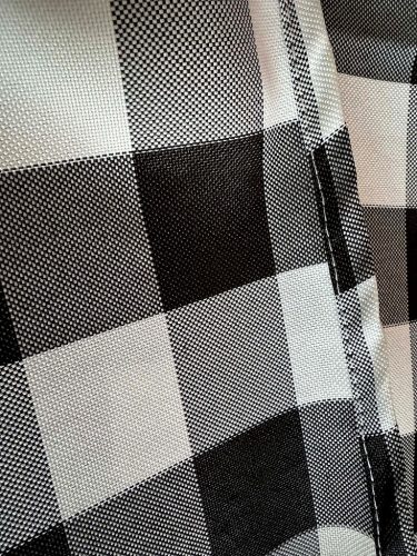„Olasz kockás” asztalterítő, 240×160 cm, fehér-fekete