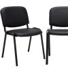 ISO PVC-vel kárpitozott konferenciaszék – fekete színű
