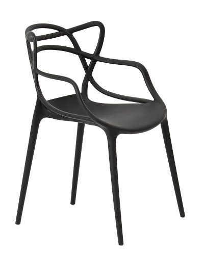 Modern, osztott szék, fekete - 3 darabos szett
